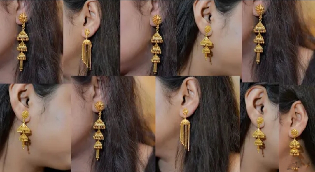 Letest Gold Jhumka Designs With Weight And Price 