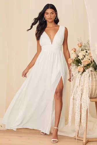 Heavenly Hues White Wedding Dress