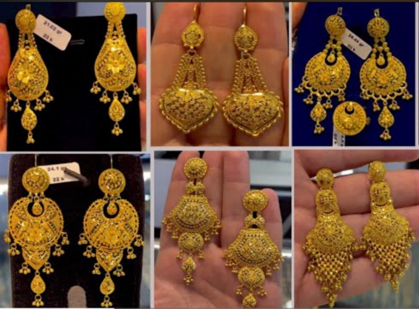 Latest Bridal Gold Earrings Designs Collections