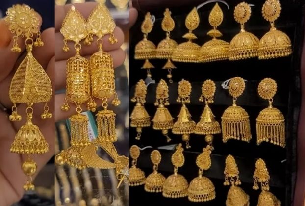 New Traditional Gold Jhumka Designs For Indian Women