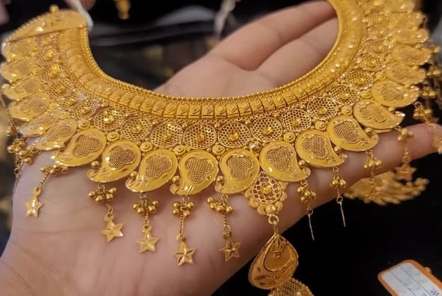 Today Viral Bridal Gold Necklace Design with Price