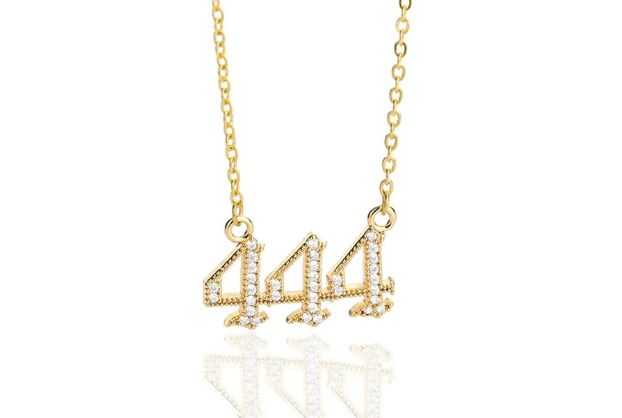 444 necklace with pearl 