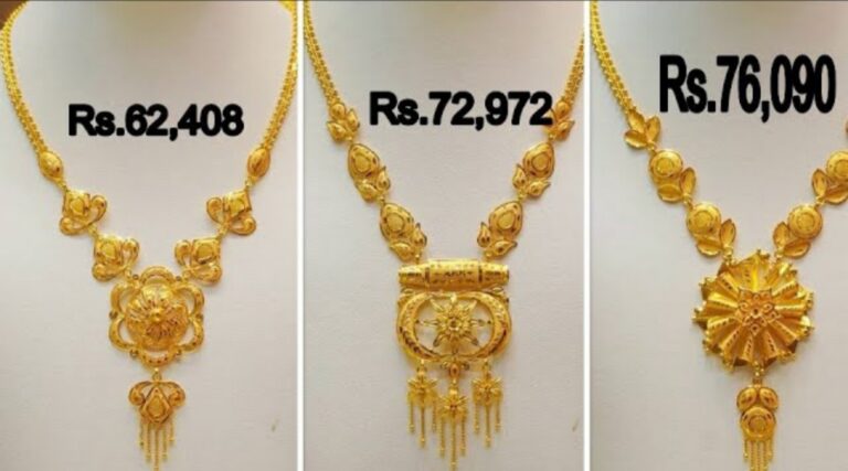 Beautiful Gold Necklace Designs With Price 