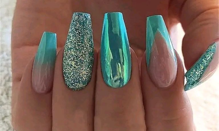 Olive green nail designs