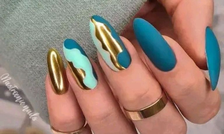 Image of Green nail designs