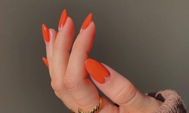 Orange Cutie Nails